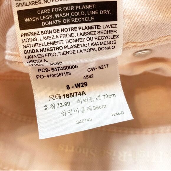 Levi’s high waist pink shorts sz 29 - Picture 5 of 7